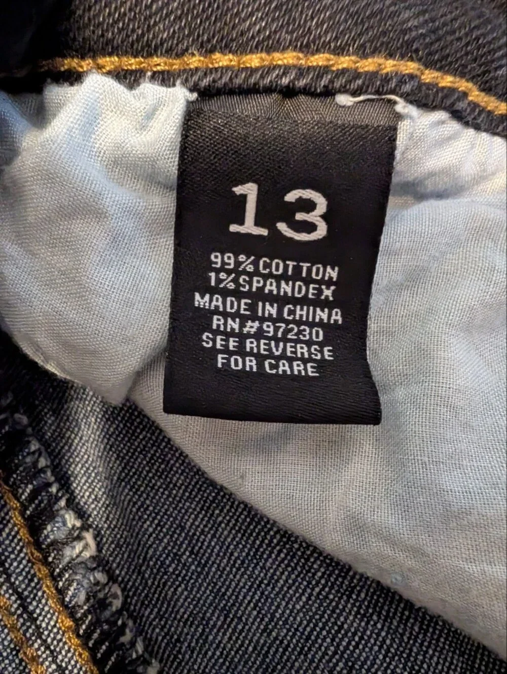 Almost Famous Black and Blue Two-Tone Skinny Jeans with Ripped Details